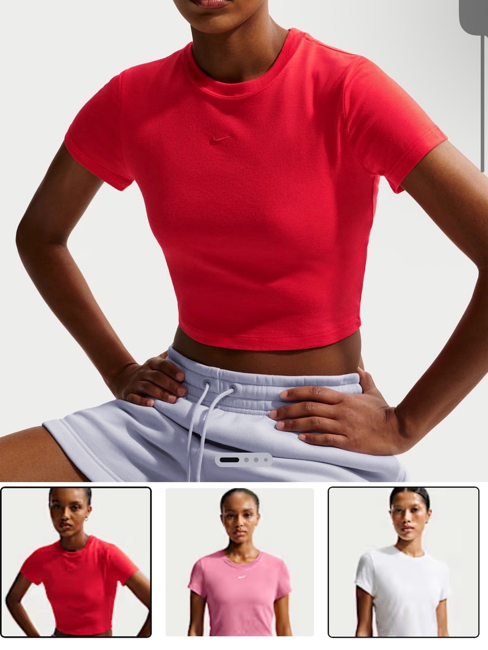 Nike Sportswear Chill Knit Women's Cropped T-Shirt - Pink - Small